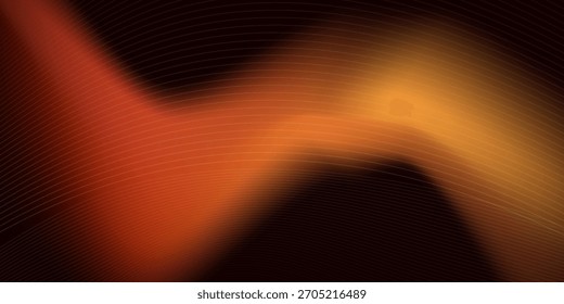 abstract shining red line on the dark background. llumination, template, shape