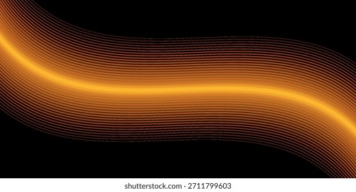abstract shining red line on the dark background