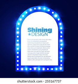 Abstract shining retro banner. Vector illustration