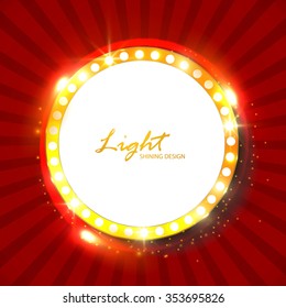 Abstract Shining Retro Circle Banner. Vector illustration