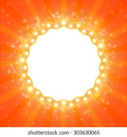 Abstract shining retro light banner. Vector illustration