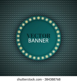Abstract shining retro light banner. Vector illustration