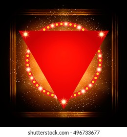 Abstract shining retro light banner. Vector illustration