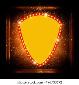 Abstract shining retro light banner. Vector illustration
