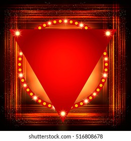 Abstract shining retro light banner. Vector illustration