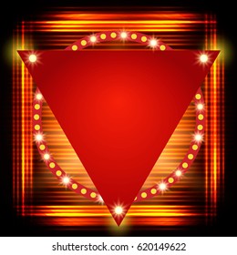 Abstract shining retro light banner. Vector illustration