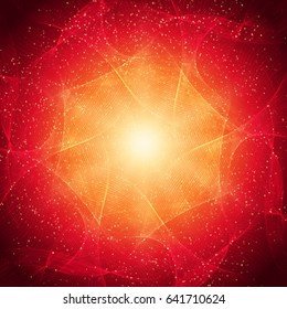 Abstract shining sparkle waves background. Vector illustration