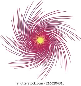 Abstract shining star, twisted in a spiral. Vector file for creating designs.