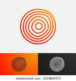 abstract shining sun logo template with gradation color for company design