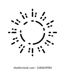 Abstract Shining Sun Shape Flat Icon Design