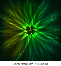 Abstract shining vector clover background