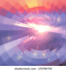 Abstract shining vector mosaic background