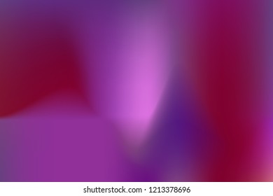 Abstract Shining Violet, Pink, Red Neon Wave Background. Colorful Blurred Gradient Design. Vector illustration. Cool Cosmic Mesh Abstraction. Northern Lights Effect