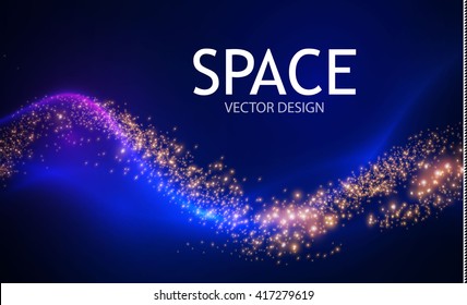 Abstract Shining Wave Background. Colorful Design. Vector illustration