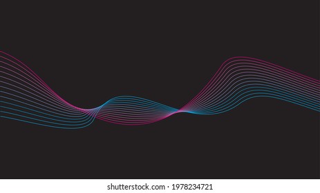 Abstract shining wave line background