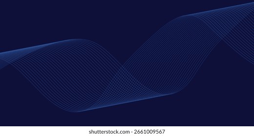 Abstract shining wave lines background. Dynamic wave pattern. Modern gradient wavy lines. Futuristic technology concept. Suitable for posters, banners, brochures, covers, websites, pamphlets. Vector