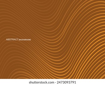 Abstract shining wave lines on brown background. Dynamic wave pattern. Modern wavy lines. Futuristic technology concept, for banners, posters, brochures, flyers, certificates, websites, etc.