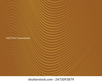 Abstract shining wave lines on brown background. Dynamic wave pattern. Modern wavy lines. Futuristic technology concept, for banners, posters, brochures, flyers, certificates, websites, etc.
