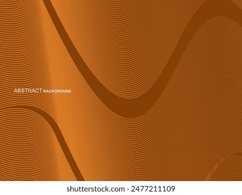 Abstract shining wave lines on brown background. Dynamic wave pattern. Modern wavy lines. Futuristic technology concept, for banners, posters, brochures, flyers, certificates, websites, etc.