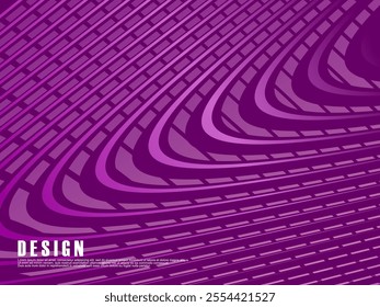 Abstract shining wave lines on purple background. Dynamic wave pattern. Modern wavy lines. Futuristic technology concept, for banners, posters, brochures, flyers, certificates, websites, etc.