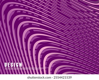 Abstract shining wave lines on purple background. Dynamic wave pattern. Modern wavy lines. Futuristic technology concept, for banners, posters, brochures, flyers, certificates, websites, etc.