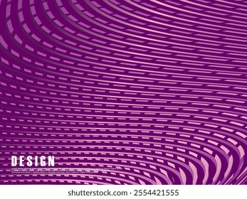 Abstract shining wave lines on purple background. Dynamic wave pattern. Modern wavy lines. Futuristic technology concept, for banners, posters, brochures, flyers, certificates, websites, etc.