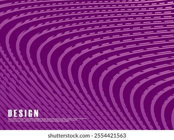Abstract shining wave lines on purple background. Dynamic wave pattern. Modern wavy lines. Futuristic technology concept, for banners, posters, brochures, flyers, certificates, websites, etc.