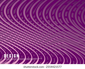 Abstract shining wave lines on purple background. Dynamic wave pattern. Modern wavy lines. Futuristic technology concept, for banners, posters, brochures, flyers, certificates, websites, etc.
