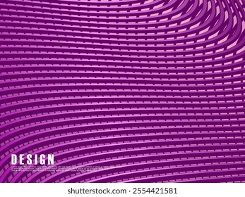 Abstract shining wave lines on purple background. Dynamic wave pattern. Modern wavy lines. Futuristic technology concept, for banners, posters, brochures, flyers, certificates, websites, etc.