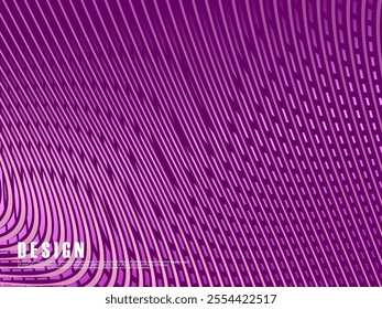 Abstract shining wave lines on purple background. Dynamic wave pattern. Modern wavy lines. Futuristic technology concept, for banners, posters, brochures, flyers, certificates, websites, etc.