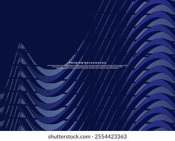 Abstract shining wave lines on blue background. Dynamic wave pattern. Modern wavy lines. Futuristic technology concept, for banners, posters, brochures, flyers, certificates, websites, etc.