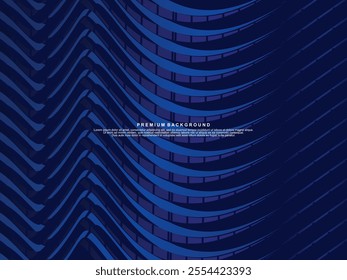 Abstract shining wave lines on blue background. Dynamic wave pattern. Modern wavy lines. Futuristic technology concept, for banners, posters, brochures, flyers, certificates, websites, etc.