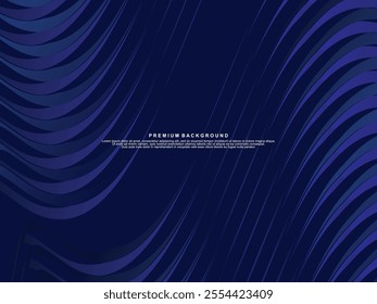 Abstract shining wave lines on blue background. Dynamic wave pattern. Modern wavy lines. Futuristic technology concept, for banners, posters, brochures, flyers, certificates, websites, etc.