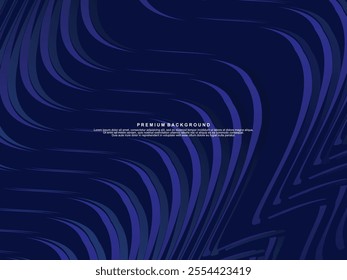 Abstract shining wave lines on blue background. Dynamic wave pattern. Modern wavy lines. Futuristic technology concept, for banners, posters, brochures, flyers, certificates, websites, etc.