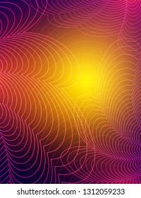 Abstract shining waves dynamic background. Vector illustration