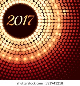 abstract shiny 2017 background with dot effects