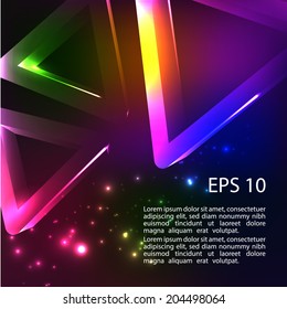 Abstract shiny 3d bright background. Vector. EPS 10.