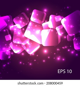 Abstract shiny 3d bright background. Vector. EPS 10.