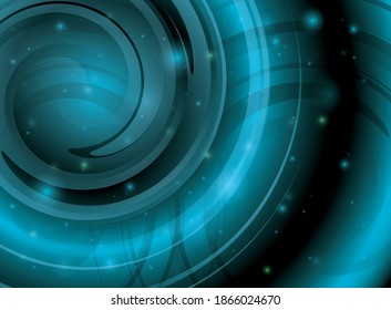 abstract shiny aquamarine background - vector spiral