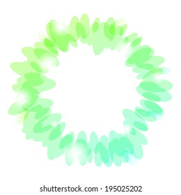 abstract shiny background with blue green round shape. vector illustration