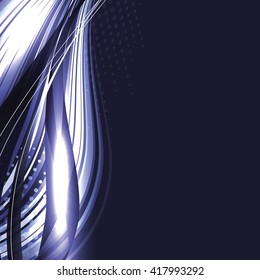 Abstract Shiny Background. Blue Sparkly Illustration.