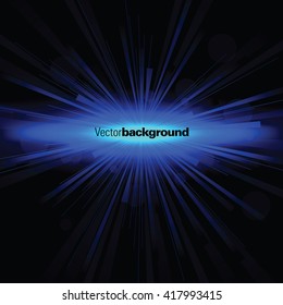 Abstract Shiny Background. Blue Sparkly Explosion.