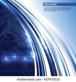 Abstract Shiny Background. Blue Sparkly Illustration.