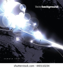 Abstract Shiny Background. Blue Sparkly Illustration.