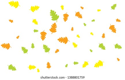 Abstract shiny background with brown oak leaves