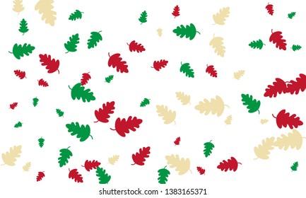 Abstract shiny background with brown and orange oak leaves