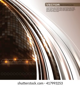 Abstract Shiny Background. Brown Sparkly Illustration.