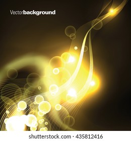 Abstract Shiny Background. Golden Sparkly Illustration.