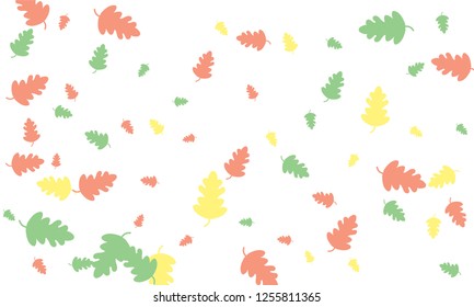 Abstract shiny background with green oak leaves