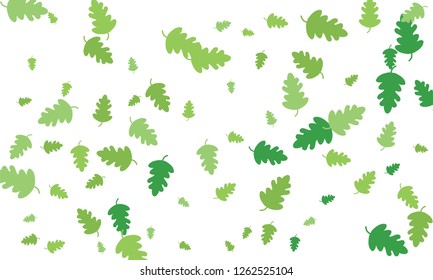 Abstract shiny background with green oak leaves